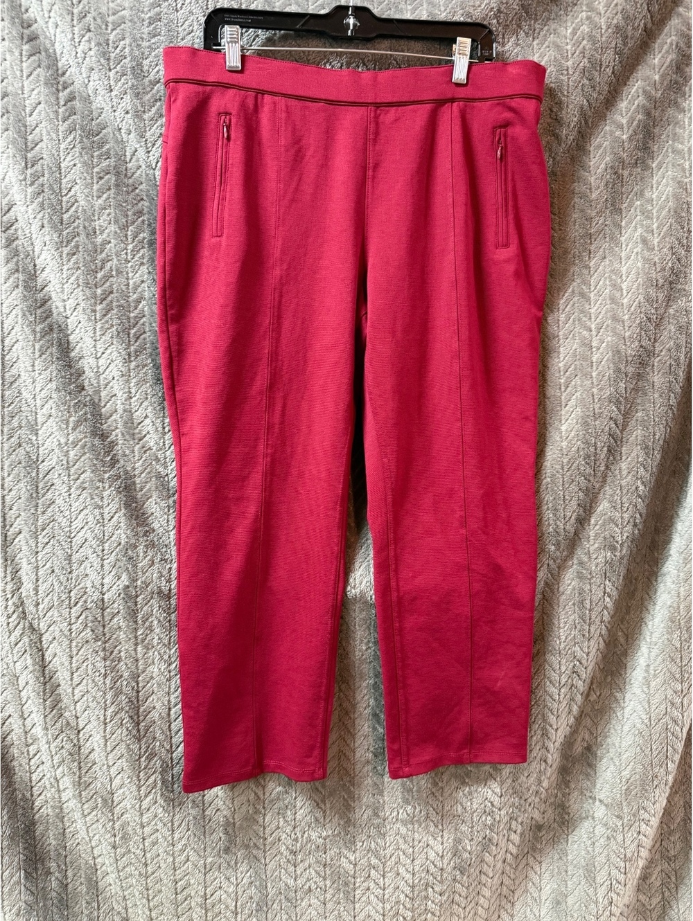 Liz Claiborne Red Stretch Knit Pants Size LP